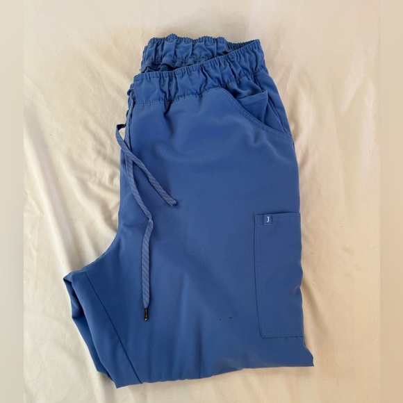 JAANUU WOMEN'S MESH-ENHANCED SCRUB JOGGER - CEIL BLUE Sz 1X - Picture 1 of 7